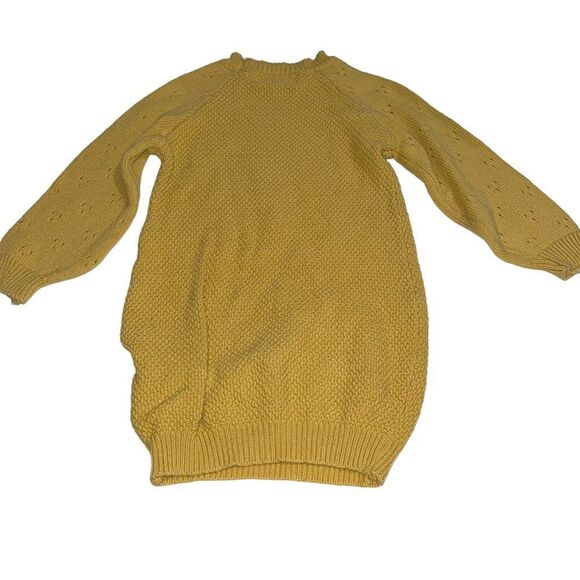 Juniors Girls Collection Mustard Yellow Oversized Unicorn Sweater - Size 2-3 Yea - Picture 3 of 4